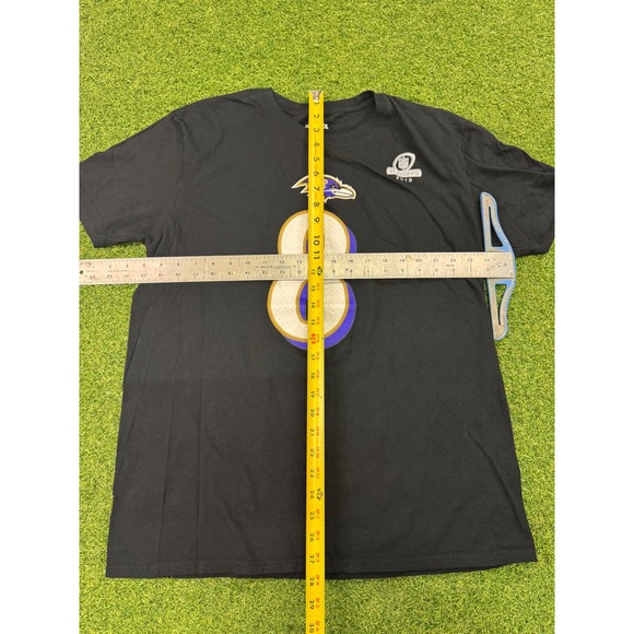 Fanatics Baltimore Ravens Lamar Jackson 8 2019 NFL Playoffs Shirt Black Mens L - Picture 6 of 6